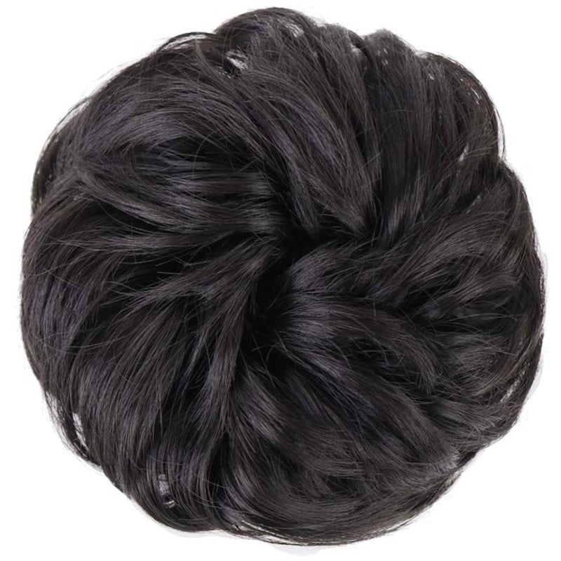 MORICA 2PCS Messy Hair Bun Hair Scrunchies Extension Curly Wavy fake hair bun Synthetic Chignon hair pieces for Women(2#) - Image 2